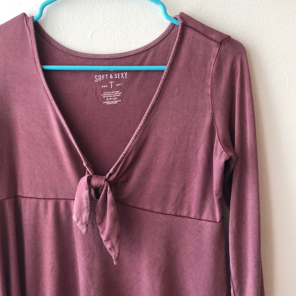 Dusty Maroon Babydoll Top